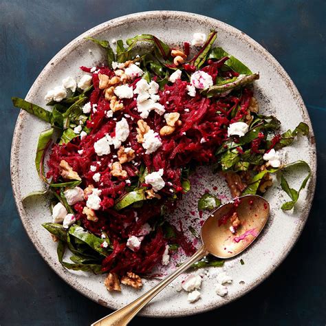 Beet Salad With Beet Greens And Goat Cheese Recipe Rachael Ray Every