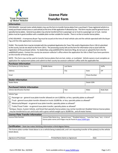 Form Vtr 904 Fill Out Sign Online And Download Fillable Pdf Texas