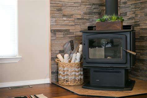 Charming Wood Burning Stove In Prefab Model By Clayton Home