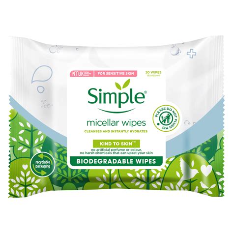Simple Micellar Cleansing Wipes 20pcs Bath And Beauty Fast Delivery By