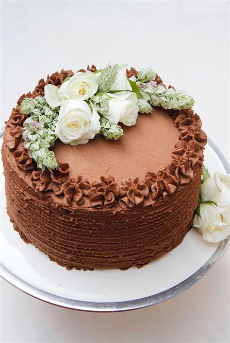 How can we create these beautiful fresh floral cakes as safely as possible then? Devil Food Cake revisited - Shades of Cinnamon