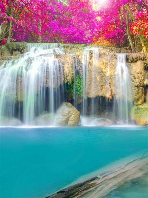 Thailand Parks Waterfall Wallpaper 1536x2048