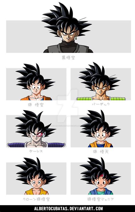Goku Characters Hairstyle By Albertocubatas On Deviantart Goku