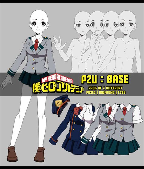 P U Bnha Base Pack Officially Free By Witorunip On Deviantart In Drawing Base Anime