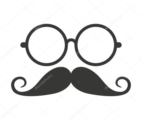 bigote y gafas estilo hipster — vector de stock 120650014 — depositphotos