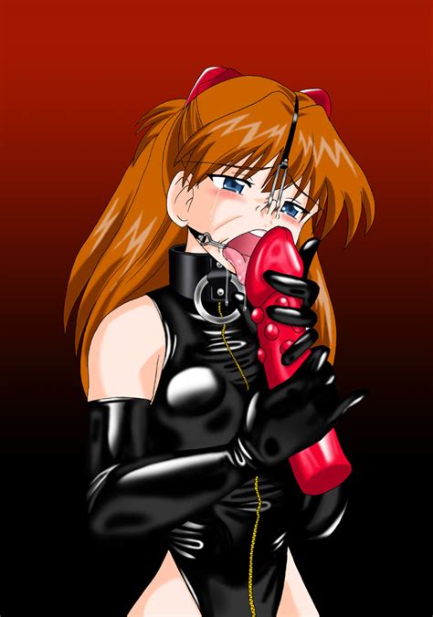 Rule 34 Asuka Langley Sohryu Bondage Clothing Collar Dildo Female Gag