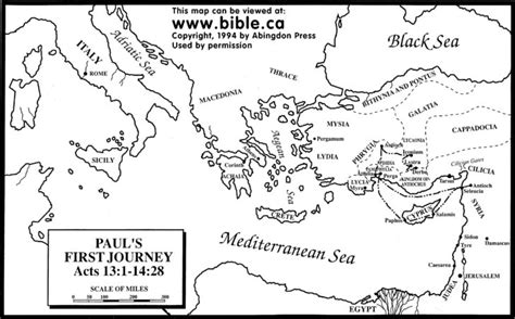 Pauls First Missionary Journey Paul S Missionary Journeys Bible Ruby