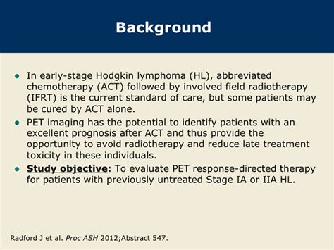 Rapid Ifrt Versus No Further Treatment In Patients With Early Stage