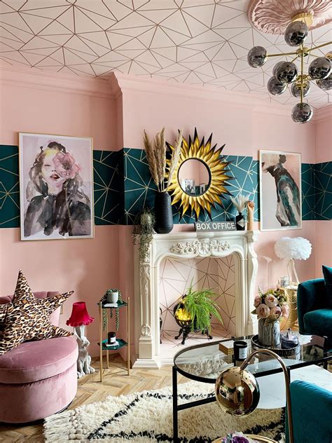 Glamorous Eclectic Living Room Renovation Using Colour And