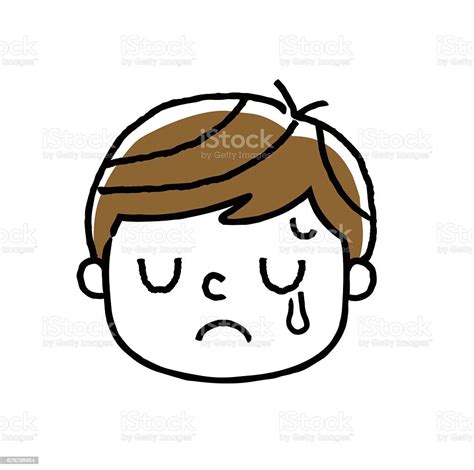 Boys Face Facial Expressions Sad Tears Stock Illustration Download