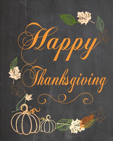 happy thanksgiving chalkboard poster sign yard sign instant etsy