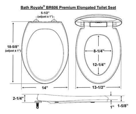 Galleon Bath Royale Br606 00 Premium Elongated Toilet Seat With Cover