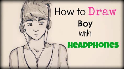 Outline a shape for the head of the anime boy. How to Draw a Boy with Headphones / Come disegnare un ...