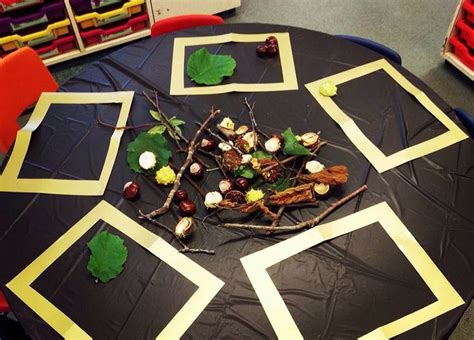 Autumn Transient Art A Simple But Inviting Idea Eyfs Earlyyears