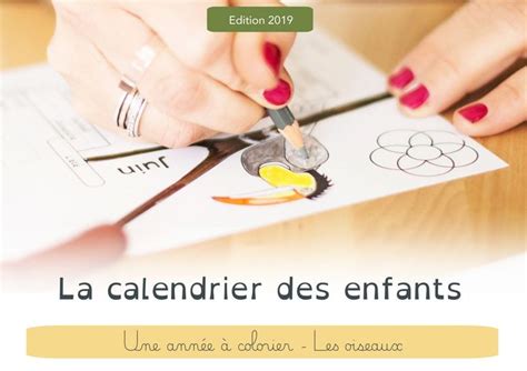 calendrier2019 | Calendrier enfant, Colorier, Calendrier