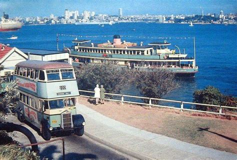 1970 Sydney Ferry And Double Decker Bus Sydney Ferries Australia