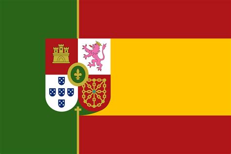 Spain Vs Portugal Flag Miniature Flag Of Spain And Portugal Stockfoto