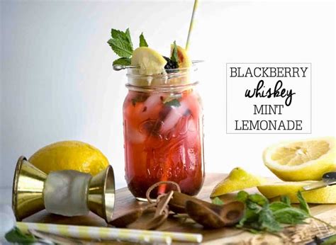 Blackberry Whiskey Mint Lemonade College Housewife