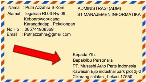 Cara Menulis Di Amplop Lamaran