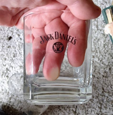 2 Vintage Square Jack Daniels Glasses Etsy