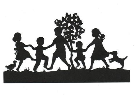 Children At Play Child Silhouette Die Cut By Simplymadescrapbooks