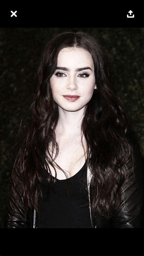 Pin By Victoria Dalesio On Lily Collins Hair Pale Skin Dark Hair