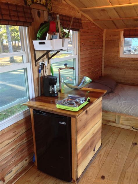 Tiny House Cabin On Wheels With Many Poplar Cedar And Pine Natural