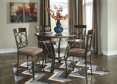Glambrey Round Dining Room Counter Height Table Set From Ashley D329