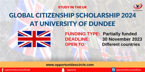 Global Citizenship Scholarship 2024 At University Of Dundee Study In