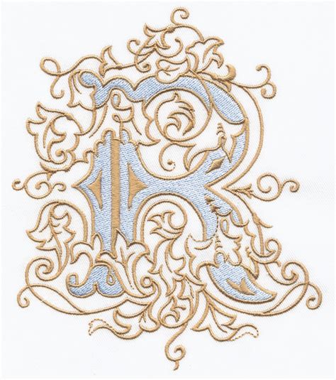 Vintage Royal Alphabet And Accent Designs 2013 Alphabets R Monogram