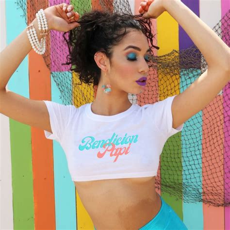 Bendicion Papi Mini Crop Top Womens Underboob Tee Sexy Underboob Top T For Her Underbust