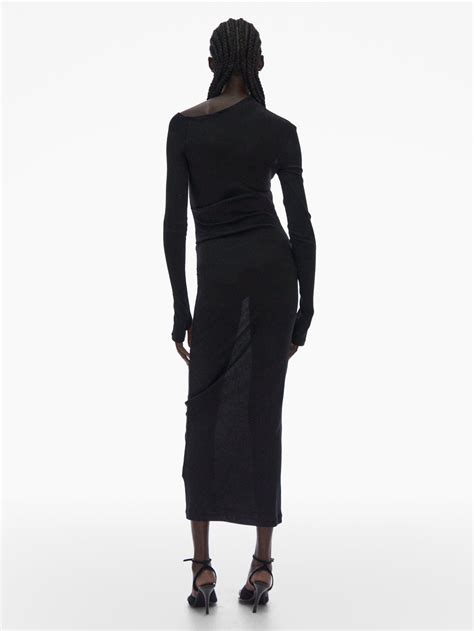 Helmut Lang Rib Asymmetric Dress — Secret Room