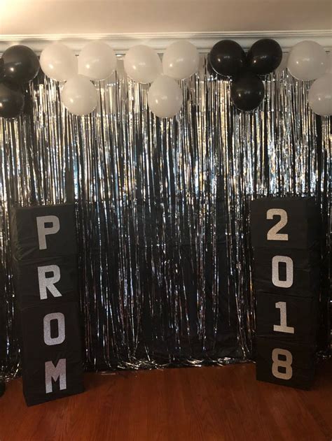 Turned My Wall Into A Backdrop Prom Decor Prom Party Decorations