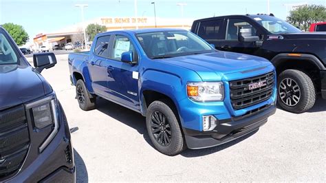 The New Look Of The 2022 Gmc Canyon Elevation Truck Dynamic Blue