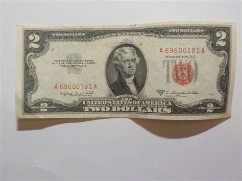 Mavin Currency Note Dollar Bill Paper Money Red Seal United States VTG USA NR