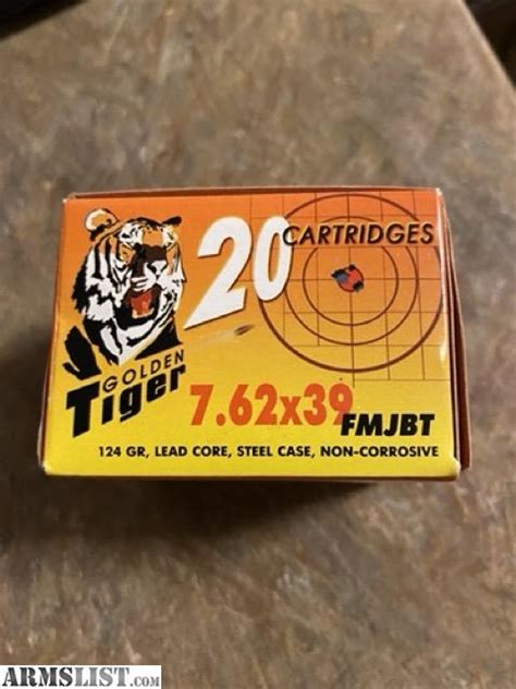 Armslist For Sale 1000 Rounds Of Golden Tiger 762x39 124 Grain Fmjbt