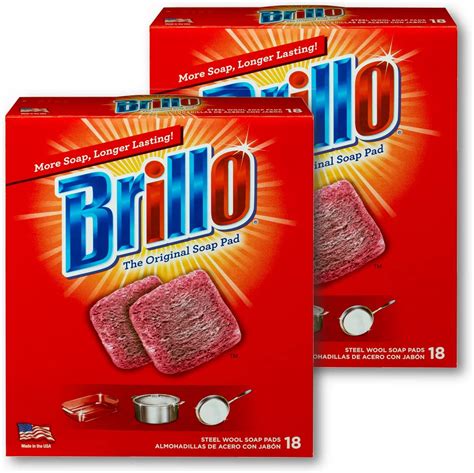 Brillo Steel Wool Soap Pads Long Lasting Original Scent