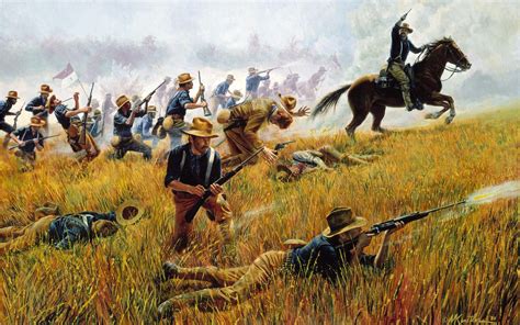 The Fight The Spanish American War Civil War Art American Military