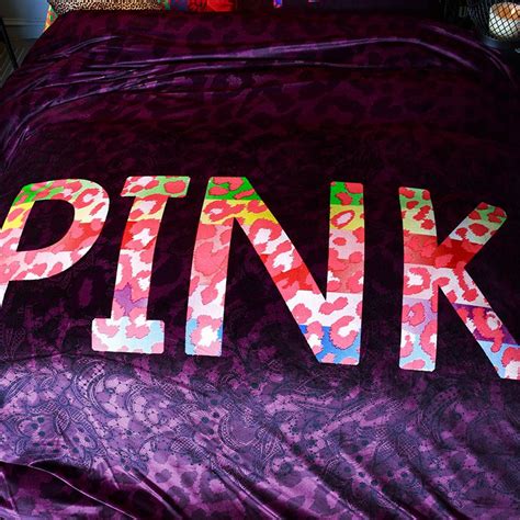 Victoria S Secret Velvet Warm Pink Printing Bedding Set Xl Ebeddingsets