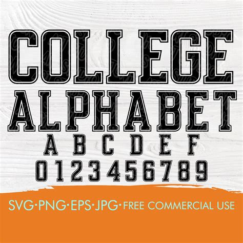 Varsity Font Svg College Svg Monogram Font Svg