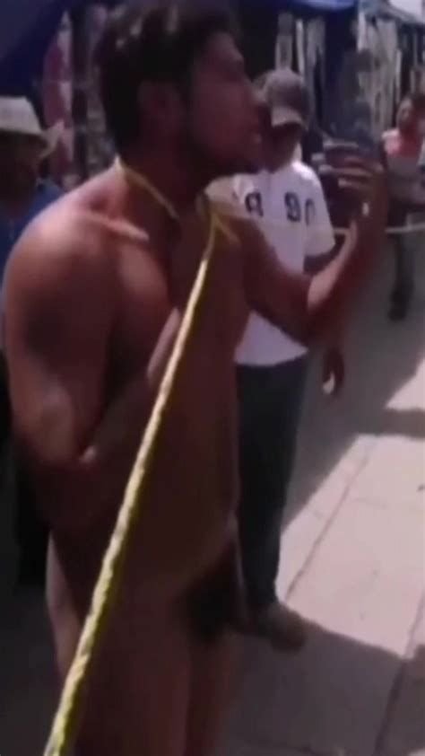 Cable Thief Stripped N Ked Paraded And Beaten Mercilessly In Owerri