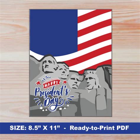 Presidents Day Handprint Art Mount Rushmore Crafts Printable Handprint