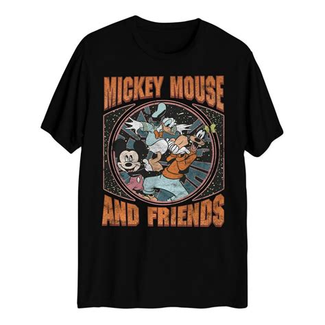 Disney Disney Mens Mickey Mouse And Friends Graphic Crew Neck T Shirt Black M