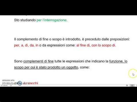 In questi casi indica quale è lo scopo o la funzione dell'oggetto in questione. complemento di fine o scopo - YouTube