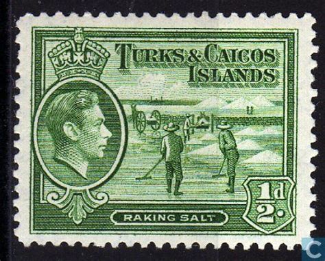 King George VI Salt Mining ½ 1938 Turks and Caicos Islands