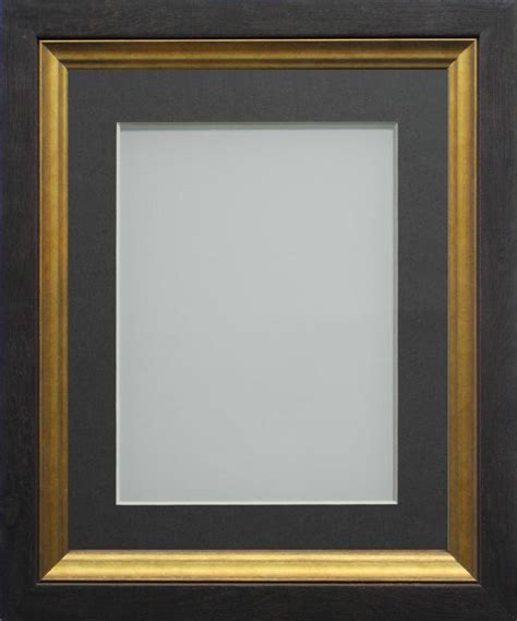 Thompson Black With Gold Inset 24x16 Frame With Grey Mount Cut For