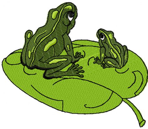 Download Two frogs free machine embroidery design - News - Free ...