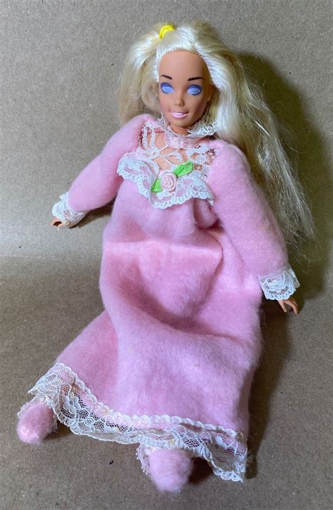 Vintage 1993 Mattel Bedtime Barbie 11 Soft Plush Doll And Etsy