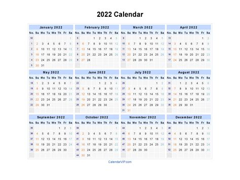 Vertex42.com's collection includes a variety of calendars, planners, and schedules as well as some of the most popular . 2022 Calendar - Blank Printable Calendar Template in PDF ...