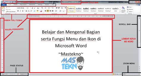 Bagian Fungsi Icon Menu Microsoft Word Lengkap